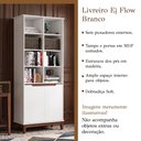 Ver imagem 2 de Livreiro Ej Flow Branco para Organização de Livros e Objetos com Design Moderno e Funcional
