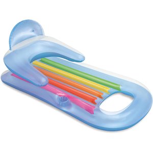 Colchão Inflável Para Piscina King Kool Malibu Com Encosto - INTEX Azul