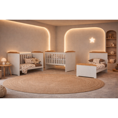 Mini Berço Multiuso 3 em 1 com Colchão Doçura - Mobibaby