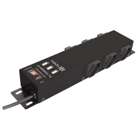 Filtro de Linha Metálico com Usb Ipec Fl Power Bivot - Preto