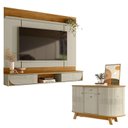 Ver imagem 1 de Painel para Tv Aura com Aparador de Sala Buffet Monza Cumaru Opala - Madetec