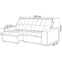 Ver imagem 4 de Sofá Retrátil Reclinável para Sala 3 Lugares 250cm Baruk F04 Veludo Marrom - Lyam Decor