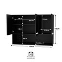 Ver imagem 5 de Armário Aéreo Suspenso Multiuso 3p Modular 89x62cm Netmobil - Preto