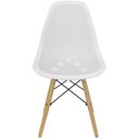 Ver imagem 3 de Kit 4 Cadeiras Colmeia Furadinha Heloisa Eloá Charles Eames Eiffel Base Madeira 