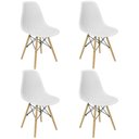 Ver imagem 1 de Kit 4 Cadeiras Colmeia Furadinha Heloisa Eloá Charles Eames Eiffel Base Madeira 