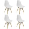Kit 4 Cadeiras Colmeia Furadinha Heloisa Eloá Charles Eames Eiffel Base Madeira  - 1
