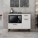 Ver imagem 1 de Balcão para Cooktop Ambiente Teresina Branco Fosco - Valdemóveis