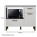 Ver imagem 3 de Balcão para Cooktop Ambiente Teresina Branco Fosco - Valdemóveis