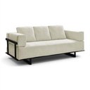 Ver imagem 2 de Sofá Cama 2 Lugares Living 200cm Base Industrial Sala Cherie Linho Bege K01 - D'Rossi