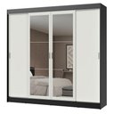 Ver imagem 3 de Guarda-roupa Casal Austin 4 Portas 3 Gavetas Preto