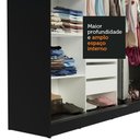 Ver mais imagens de Guarda-roupa Casal Austin 4 Portas 3 Gavetas Preto
