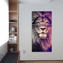 Ver imagem 3 de Quadro Decorativo Leão Moderno para Sala Hall 120x60