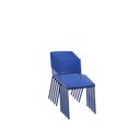 Ver imagem 2 de Kit 05 Cadeiras Fixa Escritório Multiuso Niala Plaxmetal Nr17 Azul