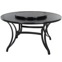 Ver imagem 1 de Mesa Ascoli Tampo Giratório 1,50m em Alumínio para Cozinha, Edícula, , Preto