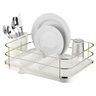 Escorredor de Louças Branco e Dourado para 11 Pratos Future - 2