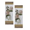 Kit Par Quadros Artesanais Sala Rosas 20x60 - 1