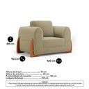 Ver imagem 5 de Kit 02 Poltronas e 01 Sofá Bloom 160cm 02 Lugares com Pés de Madeira Bouclê Bege - Desk Design