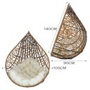 Ver imagem 3 de Cadeira Balanço Ninho Suspenso Gota Tramado com Almofada Impermeável Acesse Móveis