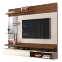 Ver imagem 2 de Painel para TV Atria 55" 180cm MDF com Espelhos LED Caiena Creme DJ Móveis