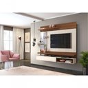 Ver imagem 4 de Painel para TV Atria 55" 180cm MDF com Espelhos LED Caiena Creme DJ Móveis