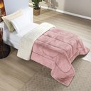 Ver imagem 2 de Coberdrom Casa Scarpa Apollo Solteiro Sherpa Manta Flannel Toque Lã de Carneiro - Rosa