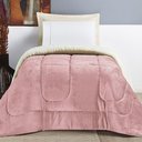 Ver imagem 1 de Coberdrom Casa Scarpa Apollo Solteiro Sherpa Manta Flannel Toque Lã de Carneiro - Rosa