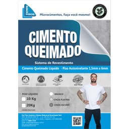 Cimento Queimado Liquido Piso Branco 5kg - 6 Cimento Queimado Liquido Piso Branco 5kg - 6
