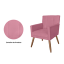 Ver imagem 3 de Jogo 2 Poltronas Estofadas Para Quarto Closet Onix Suede Rosa Barbie - LM DECOR