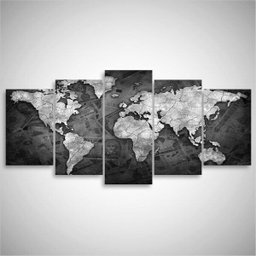 Quadro Mapa Mundi Money Decorativo para Sala Quarto Mosaico - 3