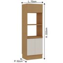 Ver imagem 4 de Paneleiro Torre Quente com Espaço para Forno e Micro-Ondas com Rodapés Decorativos