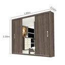 Ver imagem 4 de Guarda-Roupa Casal com Espelho 3 Portas de Correr Lara Espresso Móveis