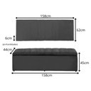 Ver imagem 3 de Kit Cabeceira e Calçadeira Vitoria 158 cm Suede Marrom