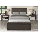 Ver imagem 2 de Kit Cabeceira e Calçadeira Vitoria 158 cm Suede Marrom