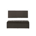 Ver imagem 1 de Kit Cabeceira e Calçadeira Vitoria 158 cm Suede Marrom