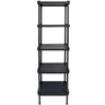 Estante de Plástico Modular Multiuso 5 Prateleiras 1 Torre Preta Montável 65 Kg Qualyplas 5 PRATELEI - 5