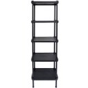 Ver imagem 5 de Estante de Plástico Modular Multiuso 5 Prateleiras 1 Torre Preta Montável 65 Kg Qualyplas 5 PRATELEI