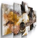 Ver imagem 1 de Quadro Decorativo Violao Aquarela Estudio Musical Amarelo