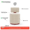 Ver mais imagens de Kit 02 Puffs Decorativos Orgânicos Melis Bouclê Bege Couríssimo Ocre - Desk Design