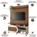 Ver imagem 3 de Estante Painel para Tv 55 Pol 136cm 1 Porta Mars B01 Castanho Off White - Lyam Decor