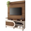 Ver imagem 1 de Estante Painel para Tv 55 Pol 136cm 1 Porta Mars B01 Castanho Off White - Lyam Decor