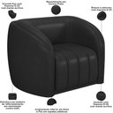 Ver imagem 5 de Kit Sofá 5 Lugares para Sala 332cm com 01 Poltrona Lazio M03 Corano Preto - Lyam Decor