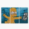 Quadro decorativo Bart Simpson e Dólar em Tecido - 3