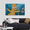 Quadro decorativo Bart Simpson e Dólar em Tecido - 1