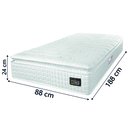 Ver imagem 2 de Colchão Solteiro Espuma D45 Lazio Pillow Top 88x188x24cm Branco Hellen