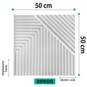 Ver imagem 2 de Kit 12 Placas Painéis Parede Revestimento 3m² 3d Pvc Modelo: Ripado