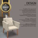 Ver imagem 2 de Cadeira Poltrona para Sala Quarto Confortável e Reforçada Agata :bege