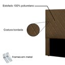 Ver imagem 4 de Cabeceira Queen 1,60m Córdoba Suede Caramelo - Pallazio
