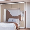 Ver imagem 2 de Módulo Mesa Cabeceira 2 Portas e 1 Gaveta Infinity Branco/Line/Duna