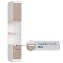 Ver mais imagens de Módulo Mesa Cabeceira 2 Portas e 1 Gaveta Infinity Branco/Line/Duna