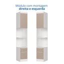 Ver imagem 5 de Módulo Mesa Cabeceira 2 Portas e 1 Gaveta Infinity Branco/Line/Duna